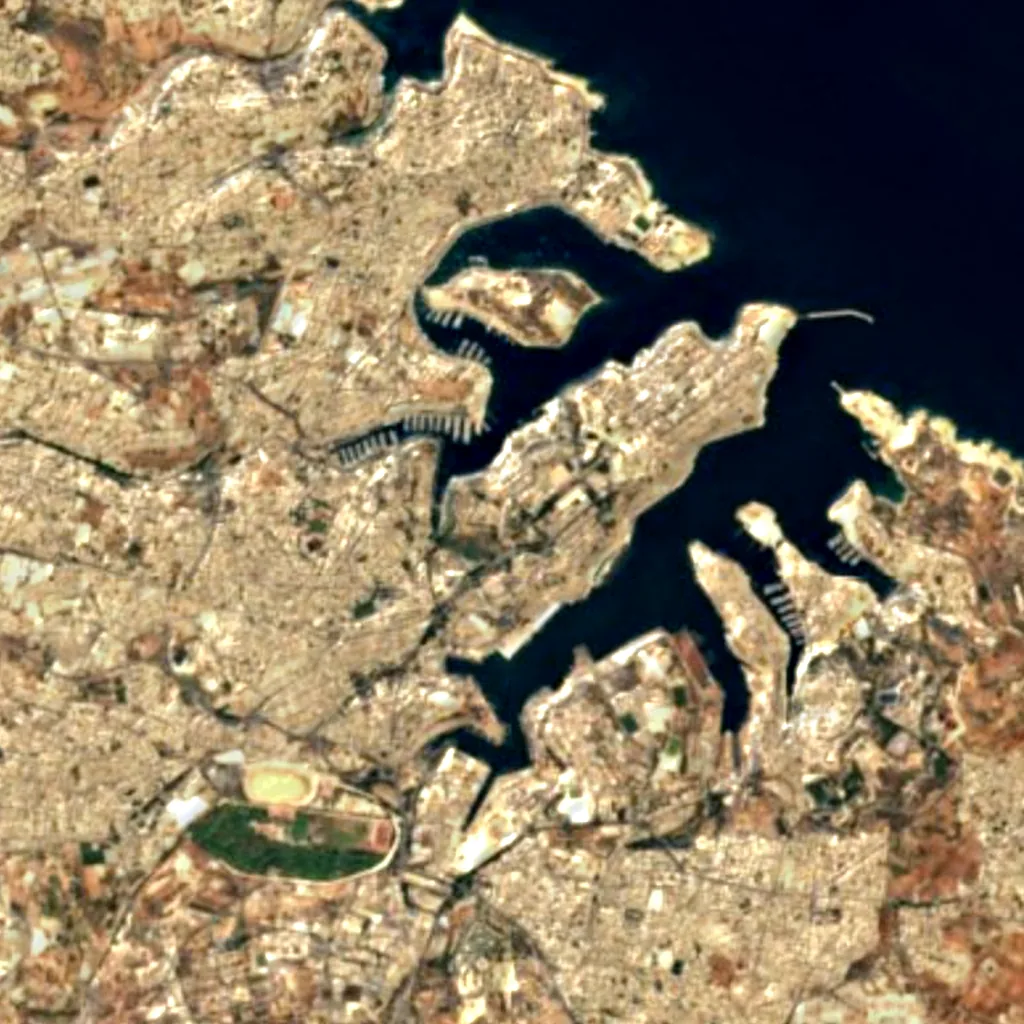 Argotti Botanic Gardens seen from above (Sentinel-2)