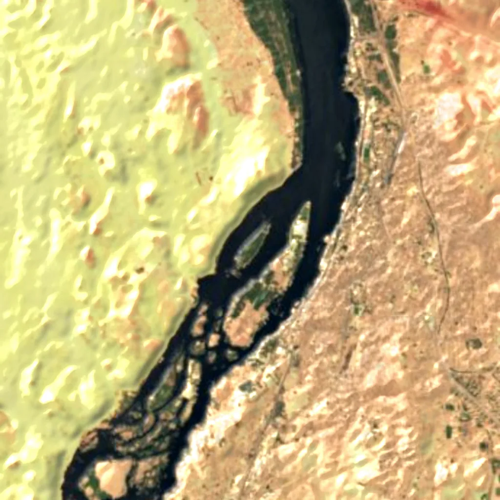 Aswan Botanical Garden seen from above (Sentinel-2)