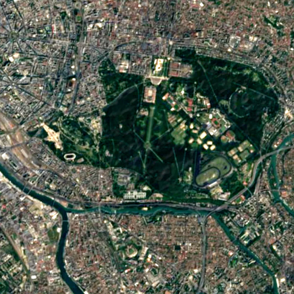 Bois de Vincennes seen from above (Sentinel-2)