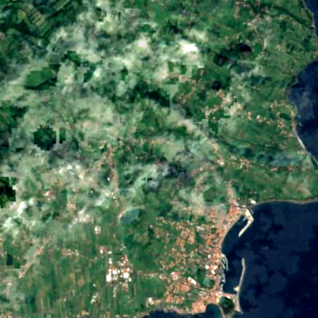 Botanical Garden of Faial seen from above (Sentinel-2)