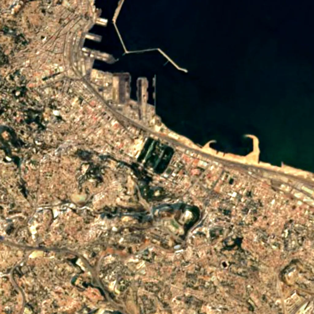 Botanical Garden of Hamma seen from above (Sentinel-2)