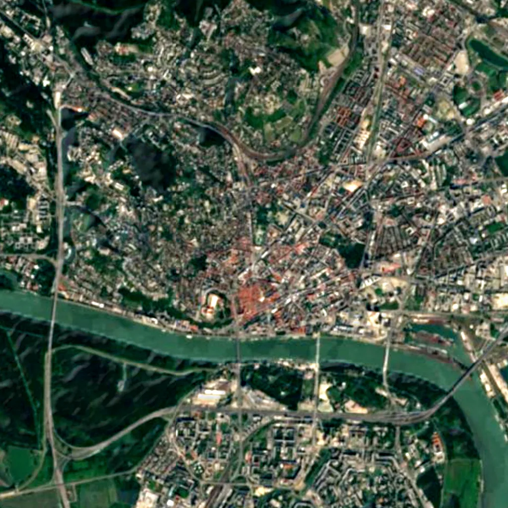 Botanical Garden of the Comenius University seen from above (Sentinel-2)