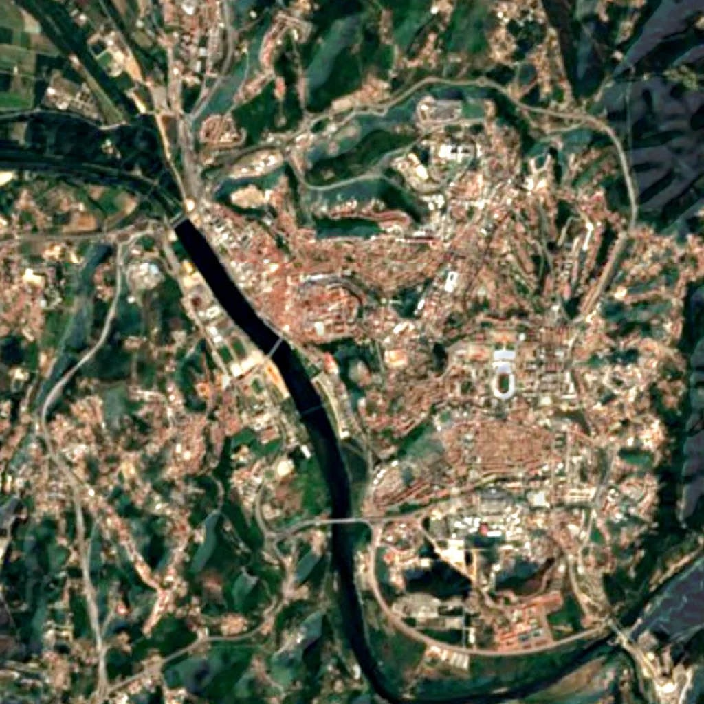 Botanical Garden of the University of Coimbra seen from above (Sentinel-2)
