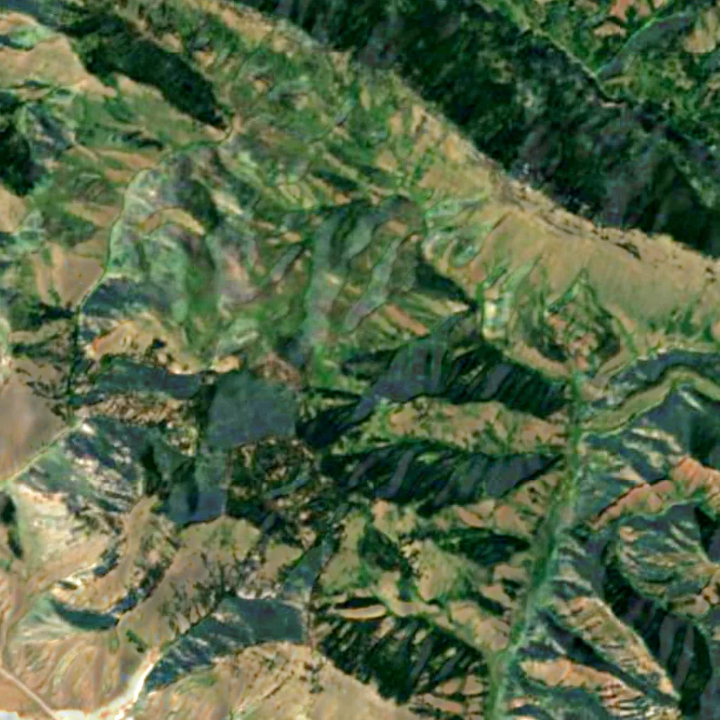 Bridger–Teton National Forest seen from above (Sentinel-2)