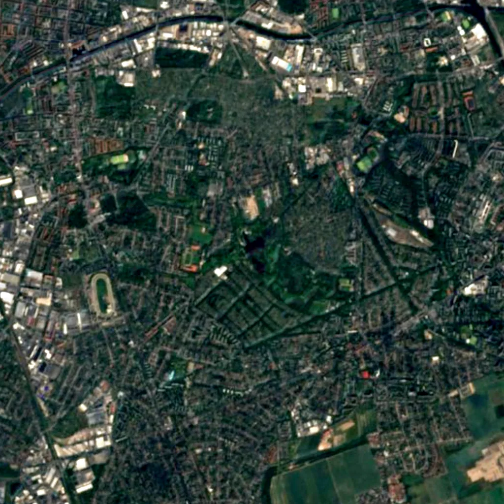 Britzer Garten seen from above (Sentinel-2)