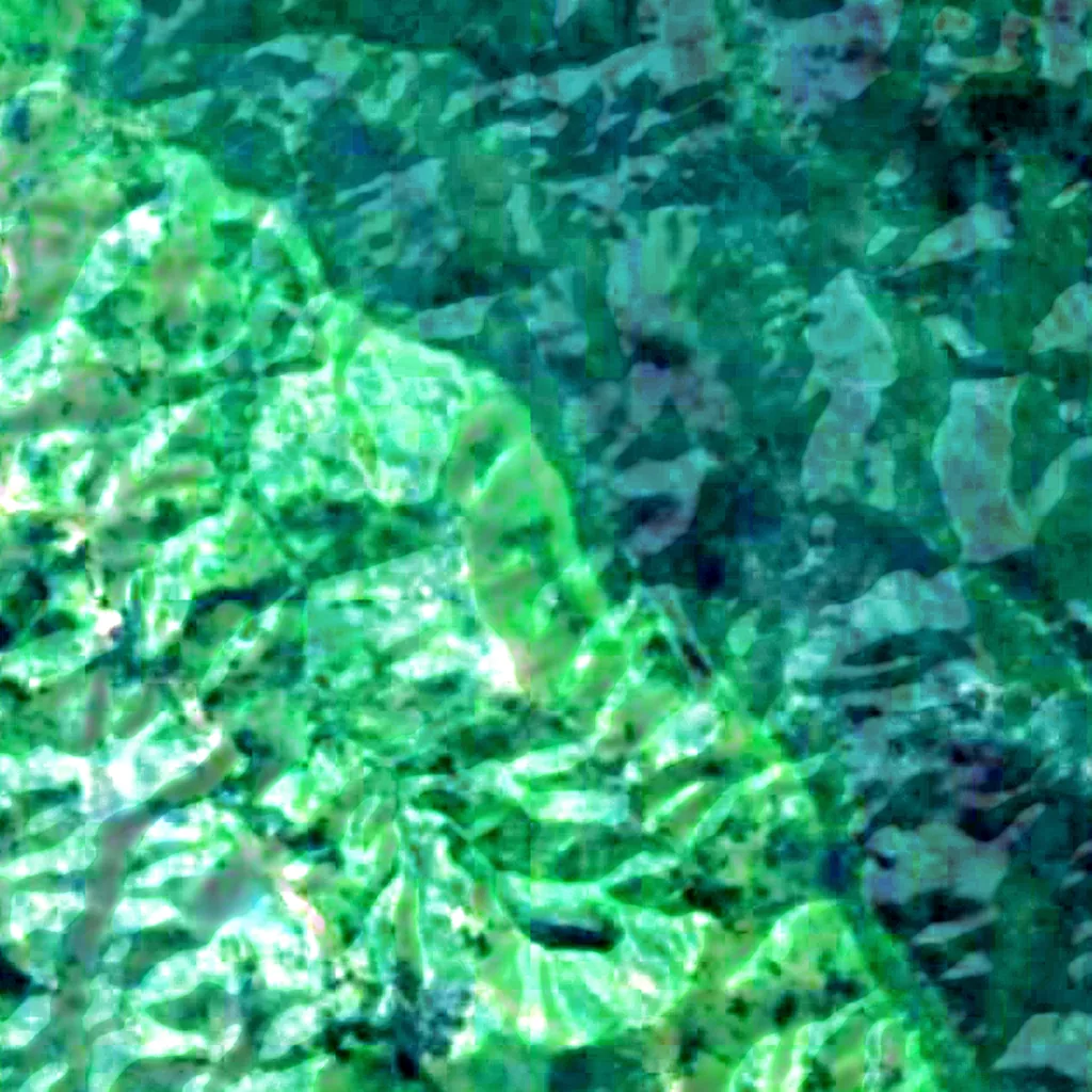 Bwindi Impenetrable Forest seen from above (Sentinel-2)