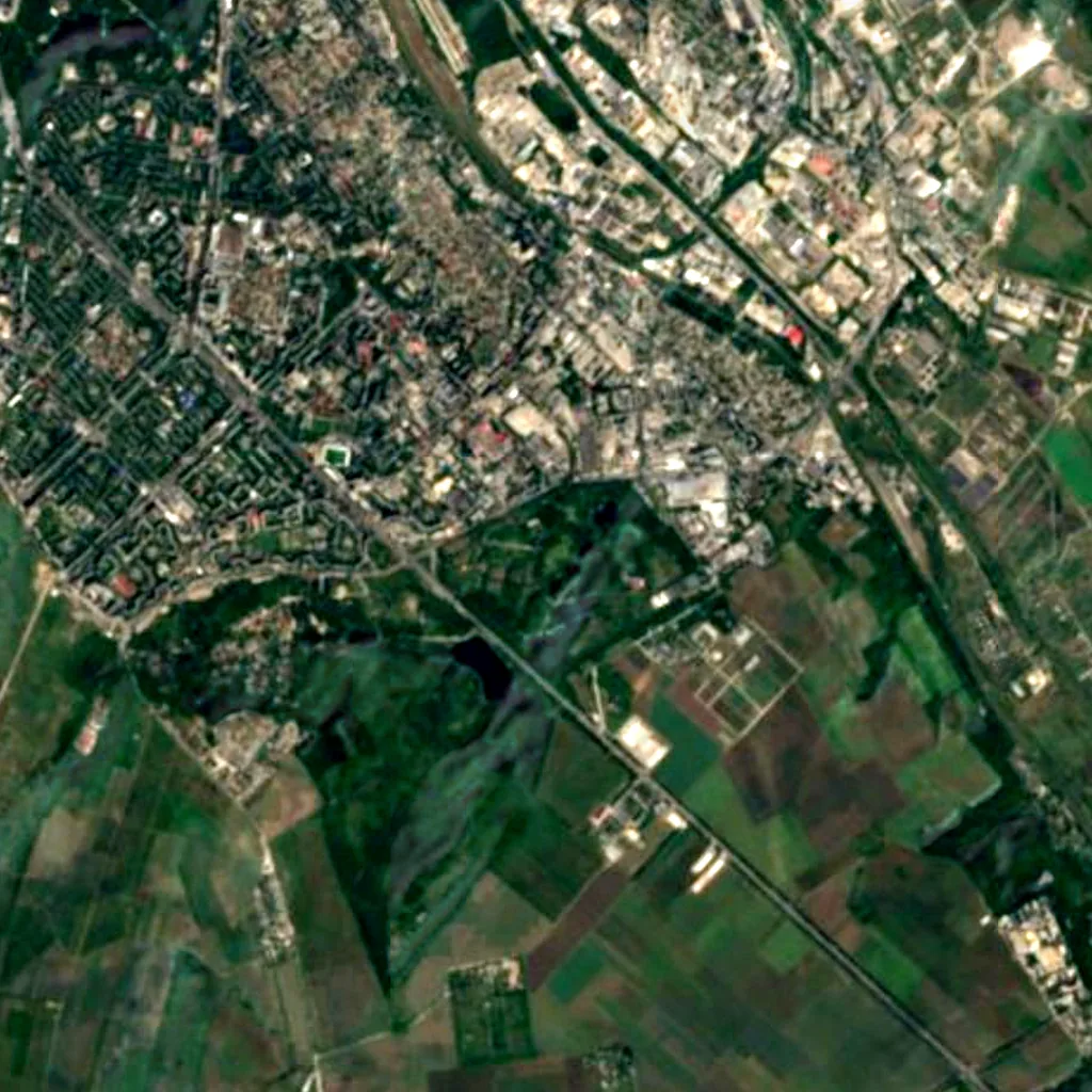 Chișinău Botanical Garden seen from above (Sentinel-2)