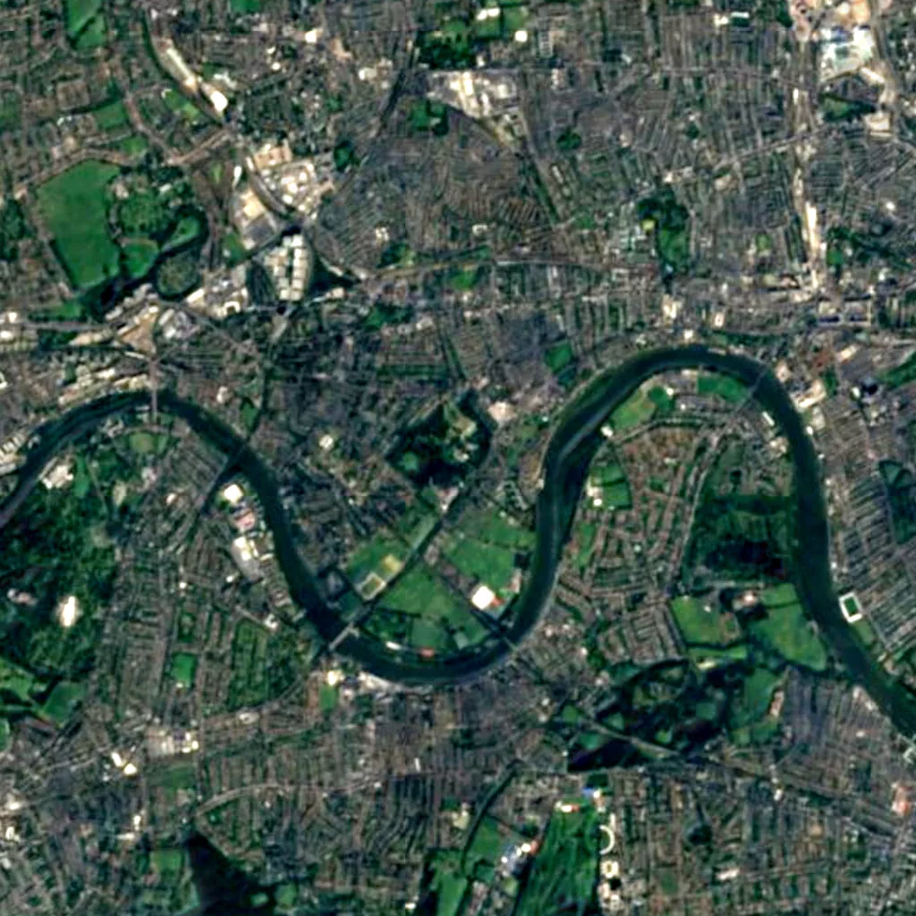 Chiswick House seen from above (Sentinel-2)