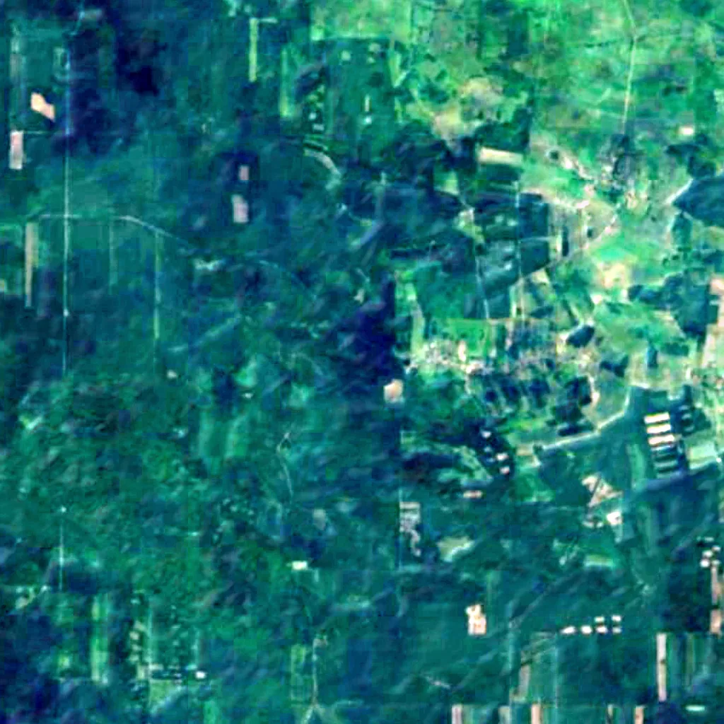 Chrobry Oak seen from above (Sentinel-2)