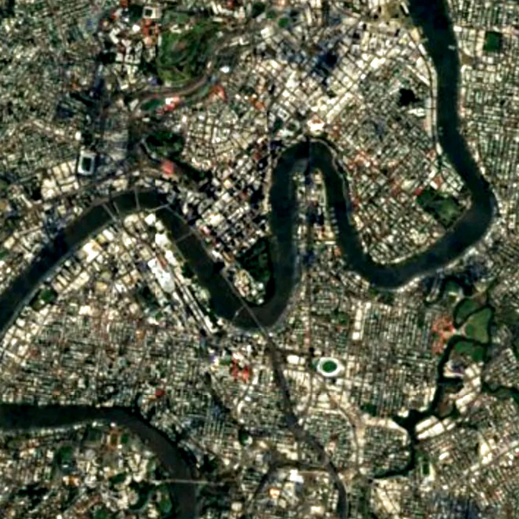 City Botanic Gardens seen from above (Sentinel-2)