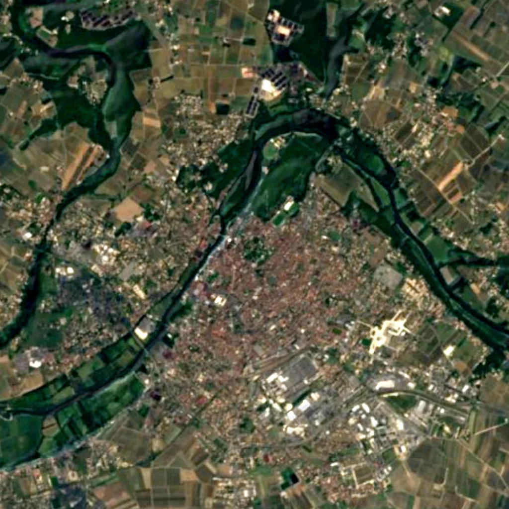 Cognac Public Garden seen from above (Sentinel-2)