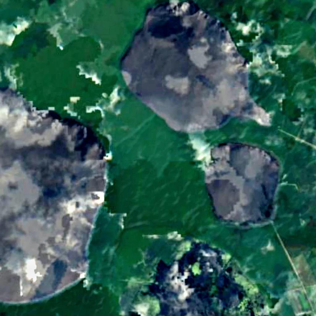Croatan National Forest seen from above (Sentinel-2)