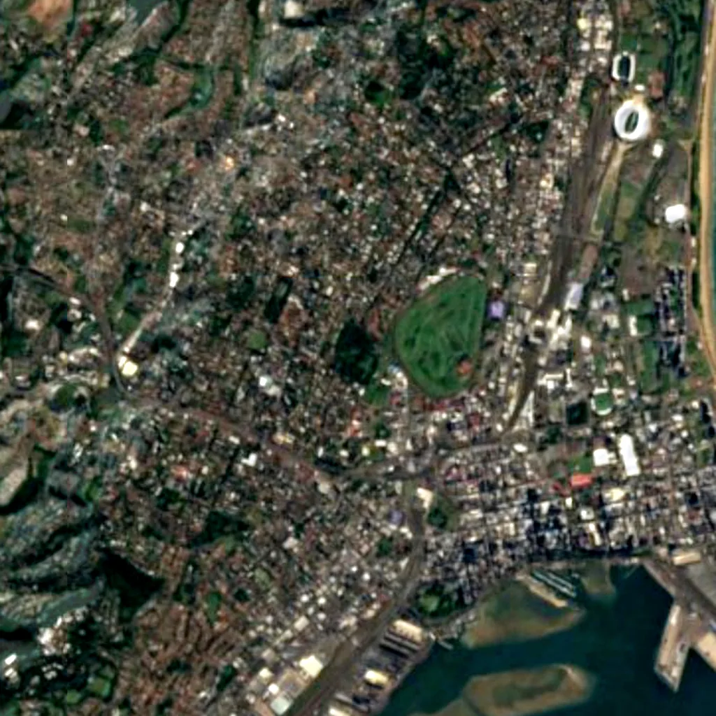 Durban Botanic Gardens seen from above (Sentinel-2)