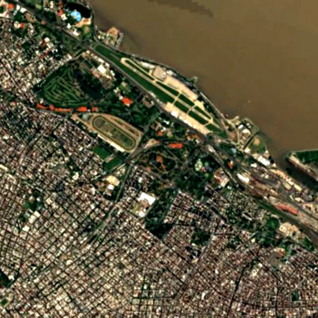 El Rosedal De Palermo seen from above (Sentinel-2)