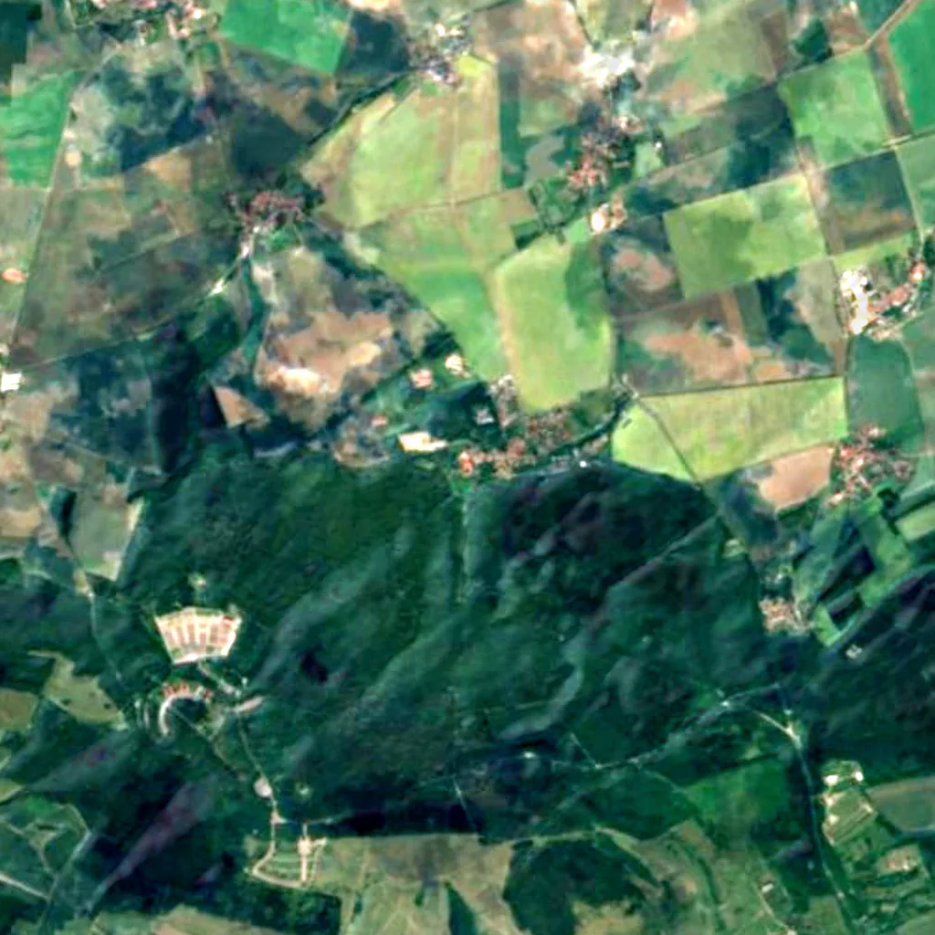 Ettersburg Castle and Park seen from above (Sentinel-2)