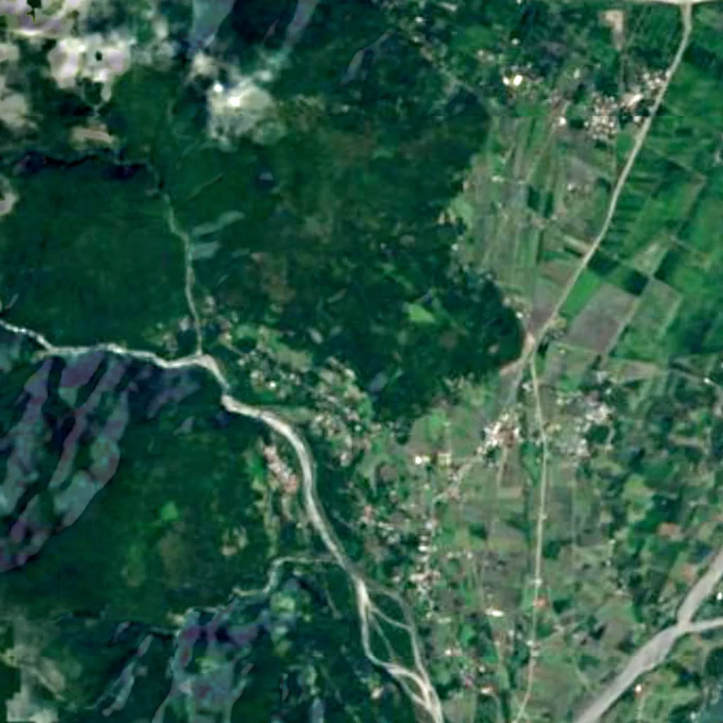 Fuyuan National Forest Recreation Area seen from above (Sentinel-2)