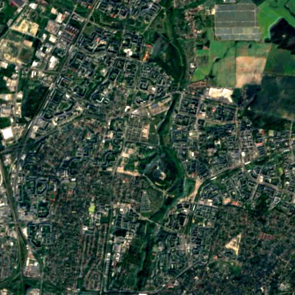 Gardens of the World seen from above (Sentinel-2)