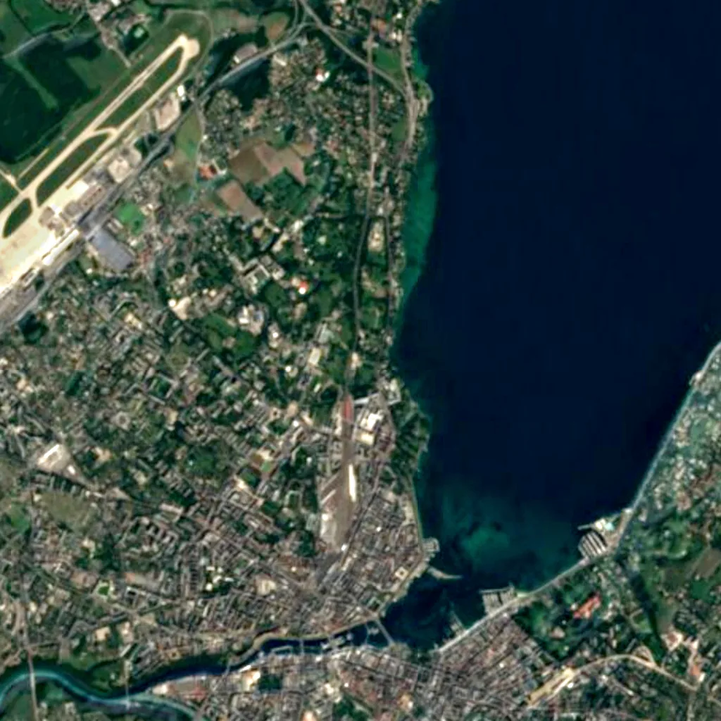 Geneva Botanic Garden seen from above (Sentinel-2)