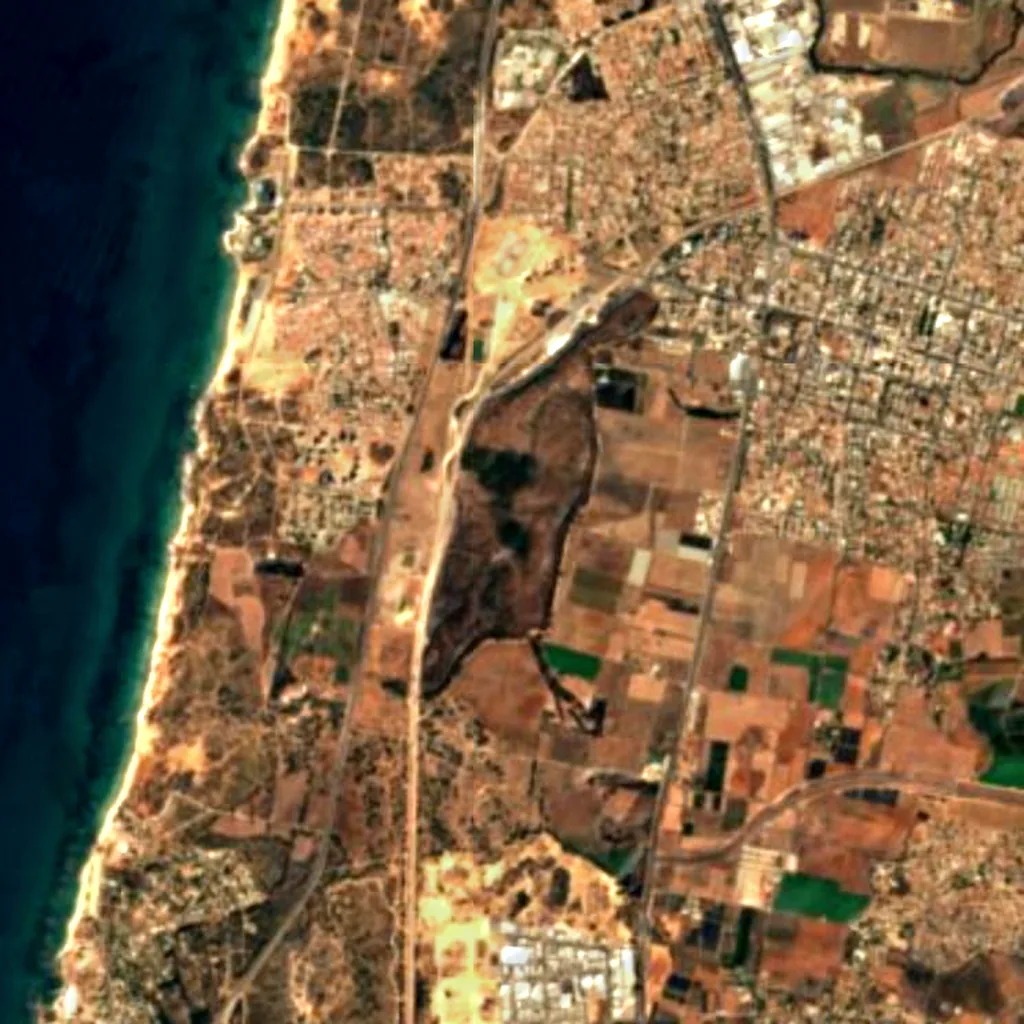 Hadera Forest seen from above (Sentinel-2)