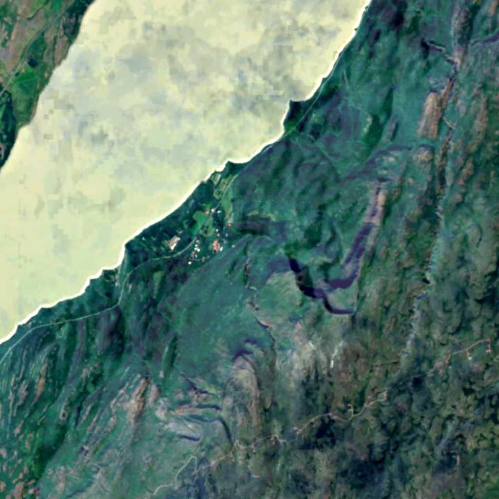 Hallormsstaðaskógur seen from above (Sentinel-2)
