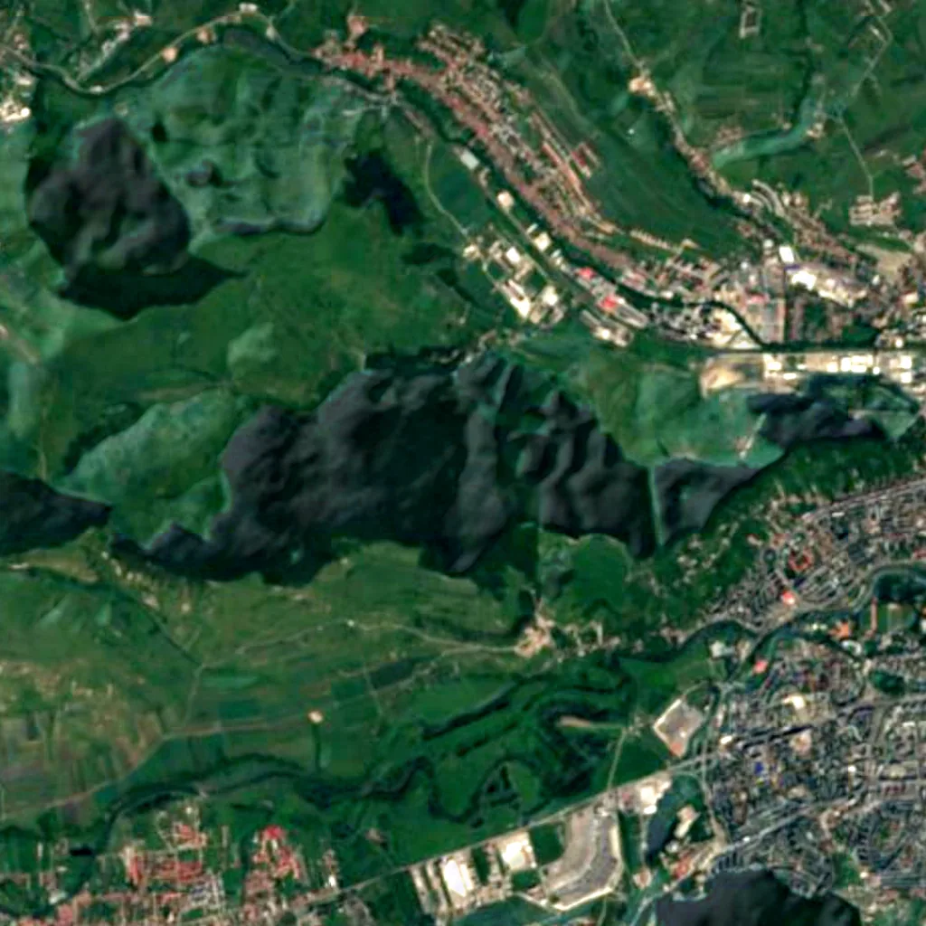 Hoia Forest seen from above (Sentinel-2)