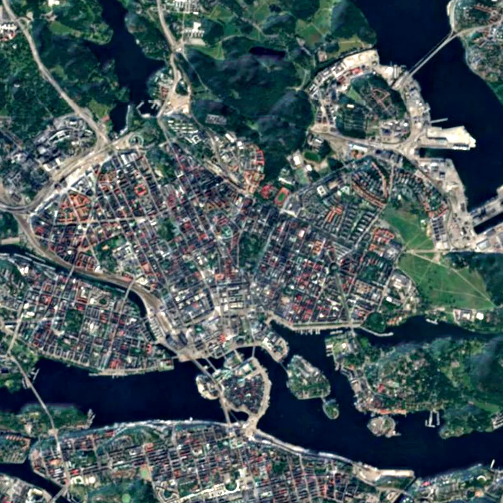 Humlegården seen from above (Sentinel-2)