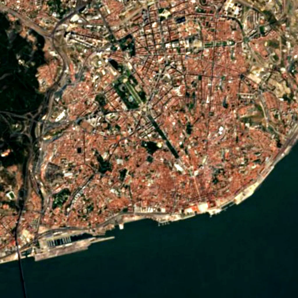 Jardim Botânico de Lisboa seen from above (Sentinel-2)