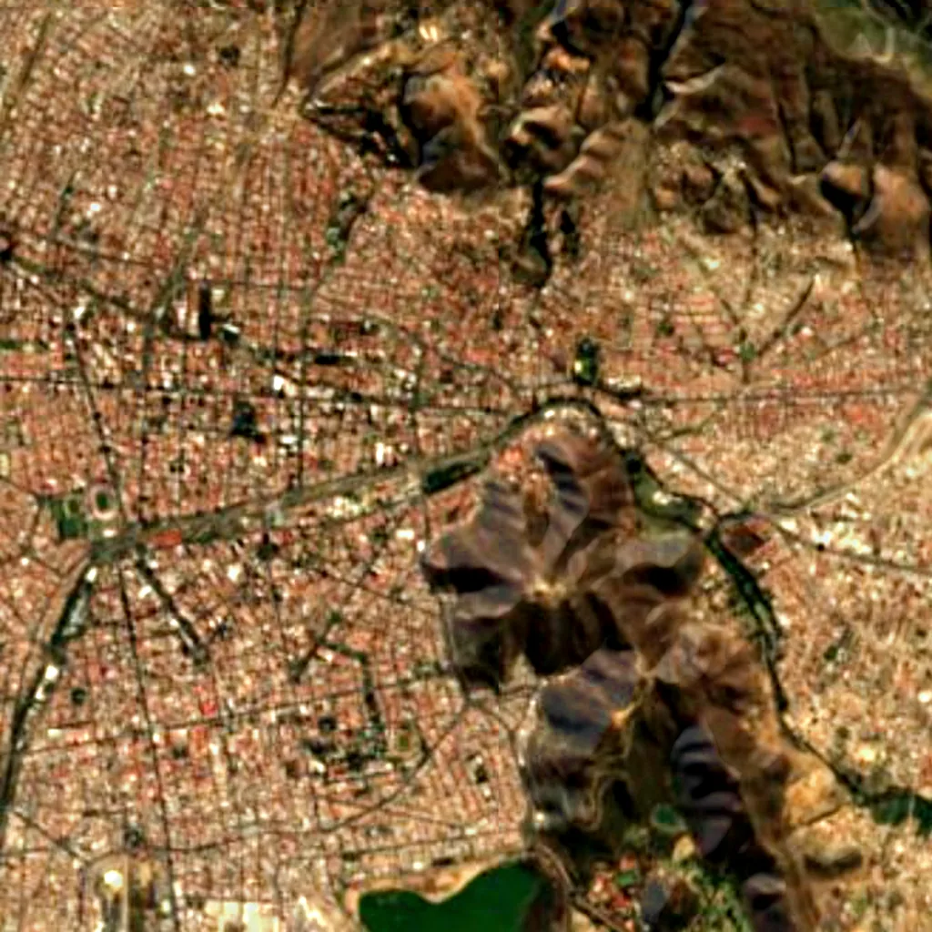 Jardín Botánico Martín Cárdenas seen from above (Sentinel-2)