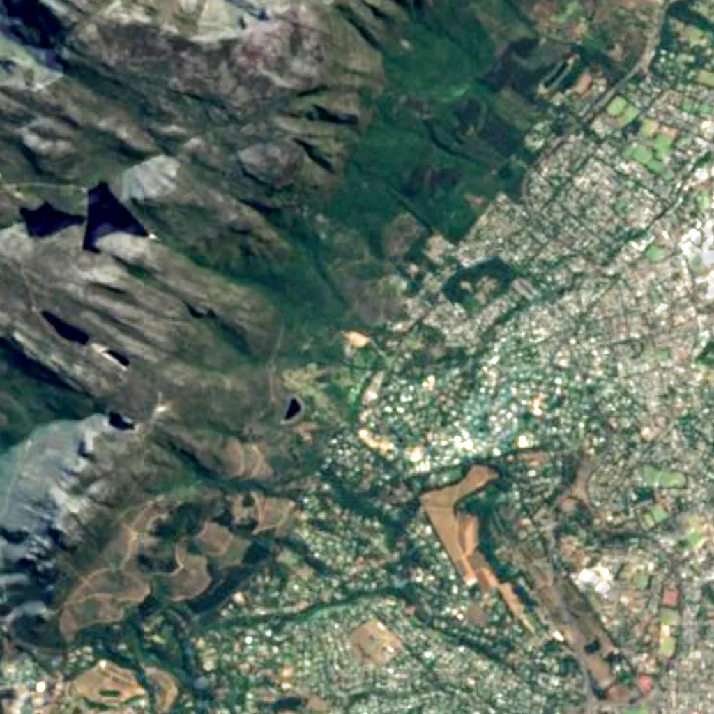 Kirstenbosch National Botanical Garden seen from above (Sentinel-2)