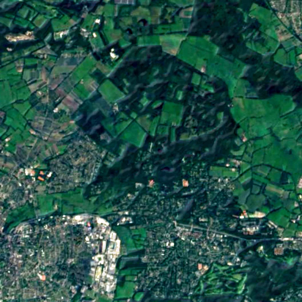 Klövensteen seen from above (Sentinel-2)