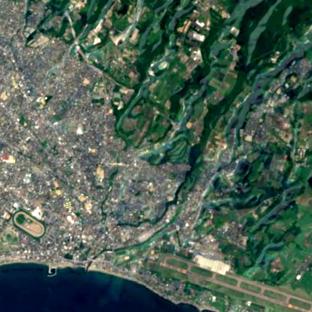 Kōsetsu-en seen from above (Sentinel-2)