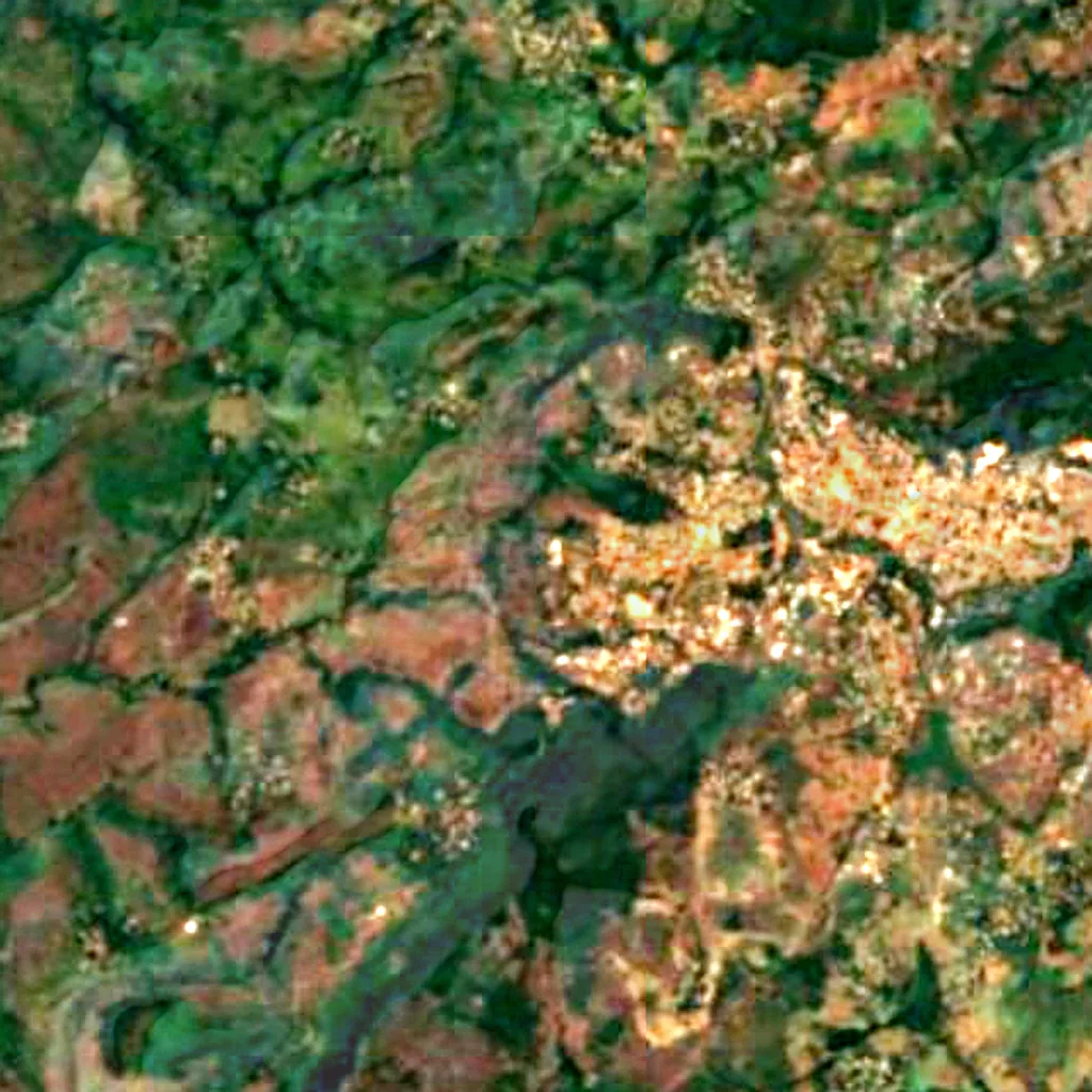 Kouratier seen from above (Sentinel-2)