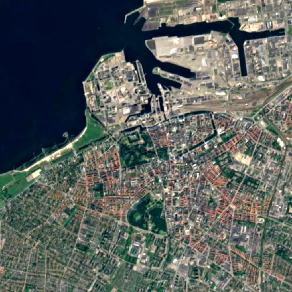 Kungsparken seen from above (Sentinel-2)