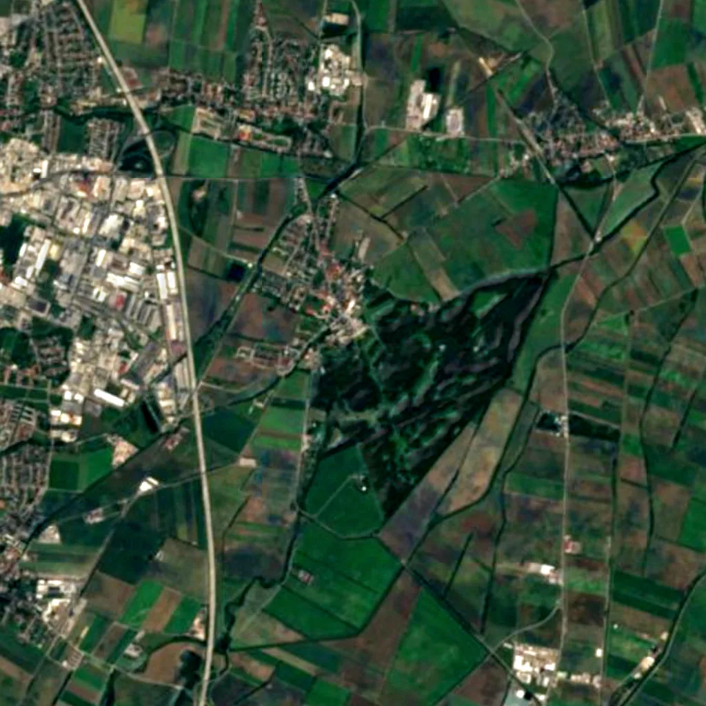 Laxenburg castles seen from above (Sentinel-2)