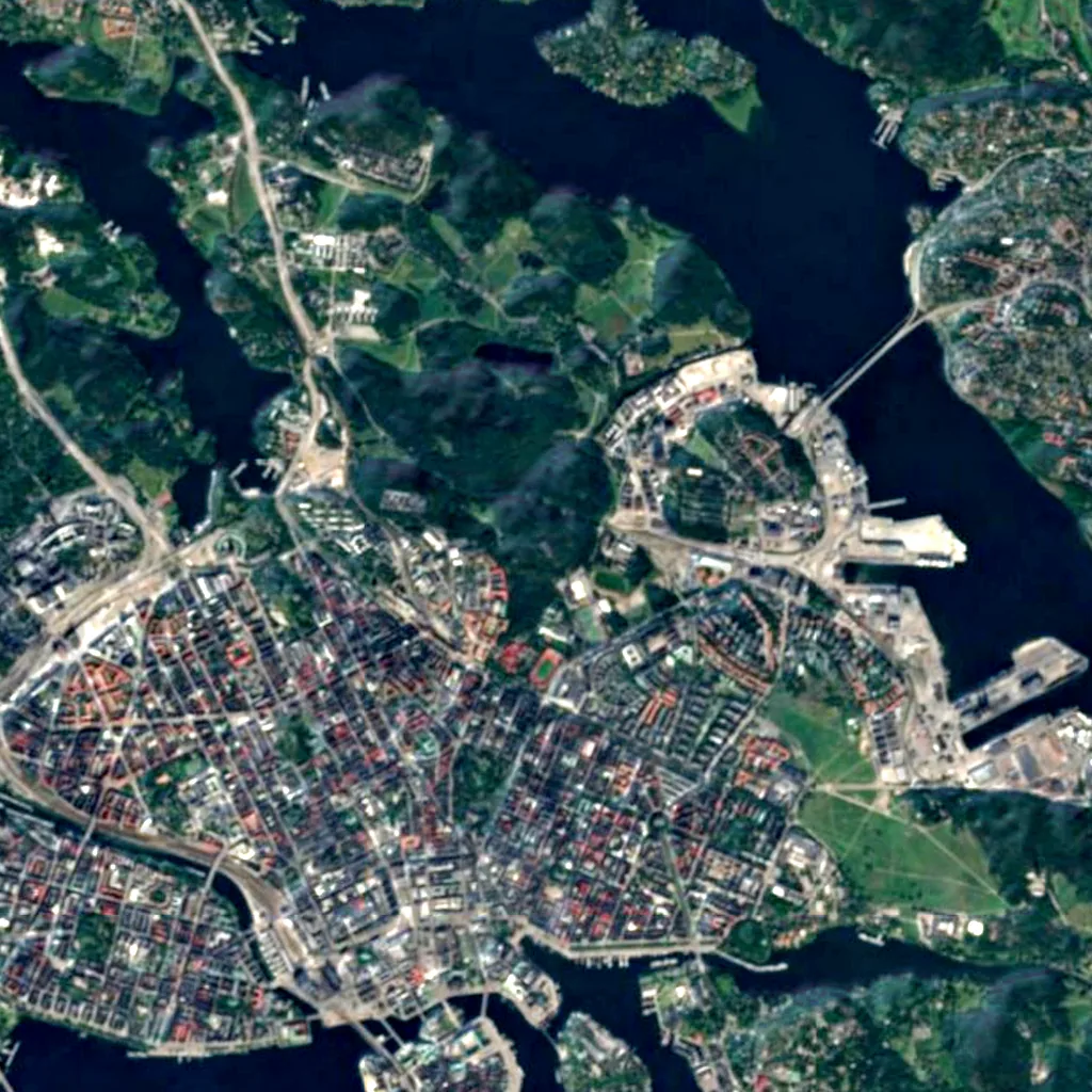 Lill-Jansskogen seen from above (Sentinel-2)