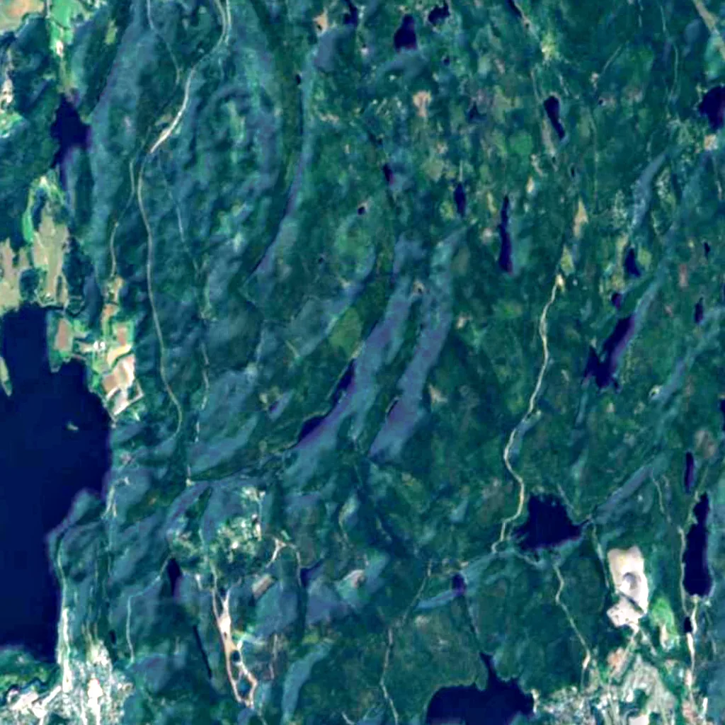 Lillomarka seen from above (Sentinel-2)