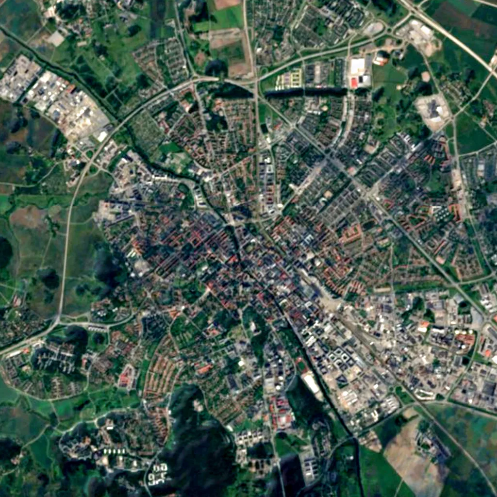 Linnaean Garden seen from above (Sentinel-2)