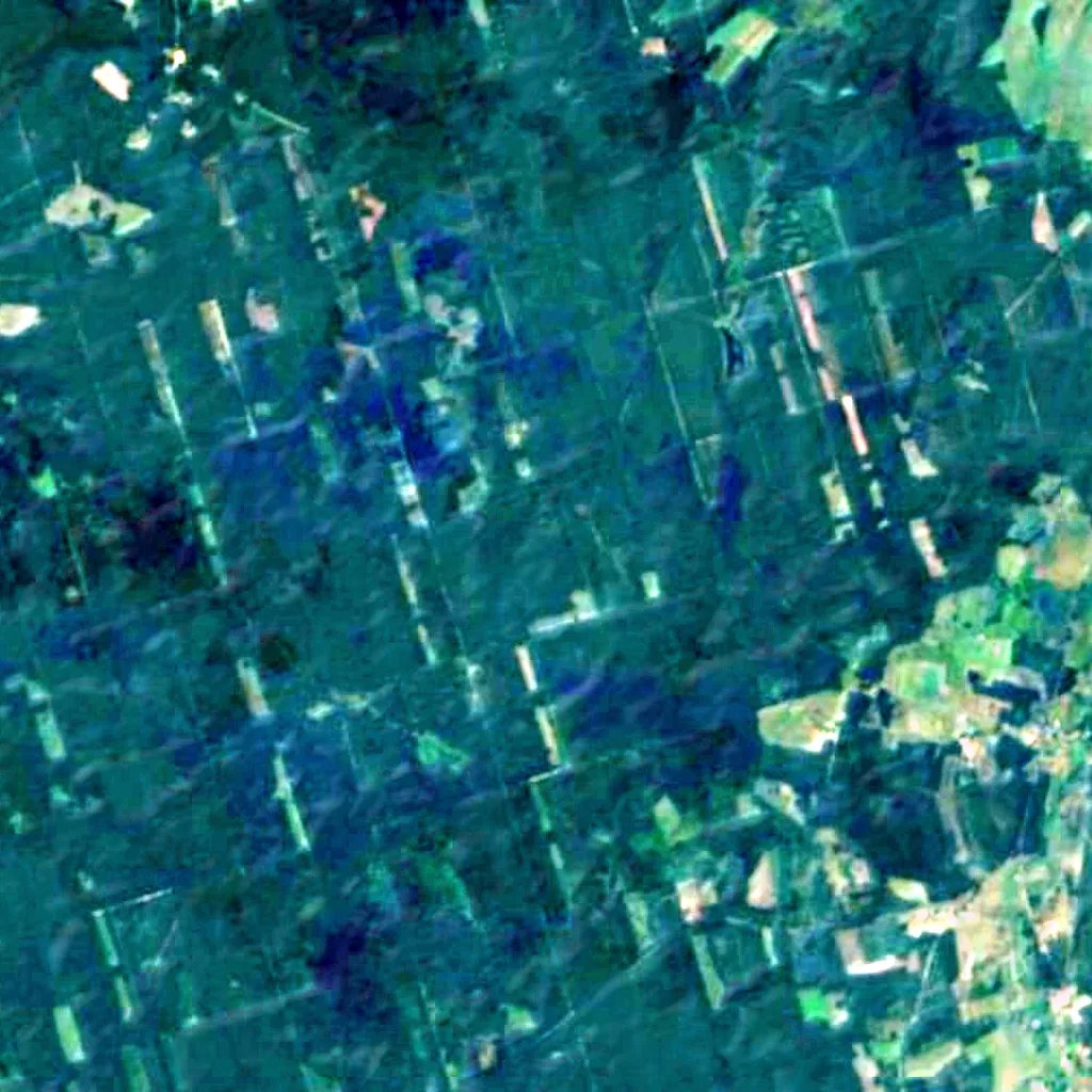 Lower Silesian Wilderness seen from above (Sentinel-2)