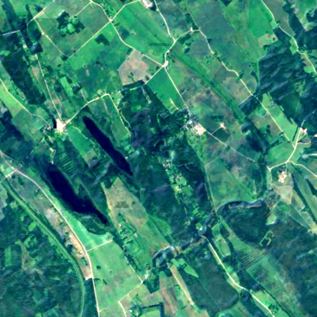 Luua Arboretum seen from above (Sentinel-2)