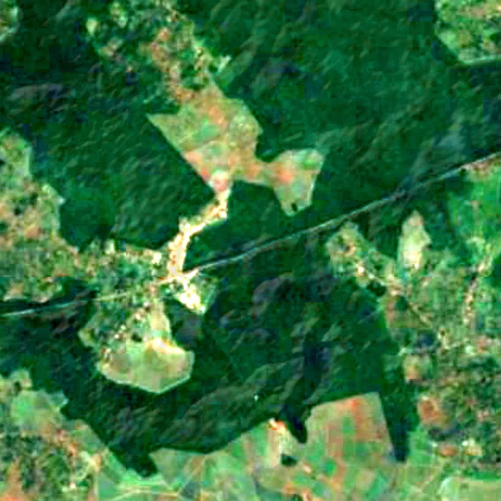 Mabira Forest seen from above (Sentinel-2)