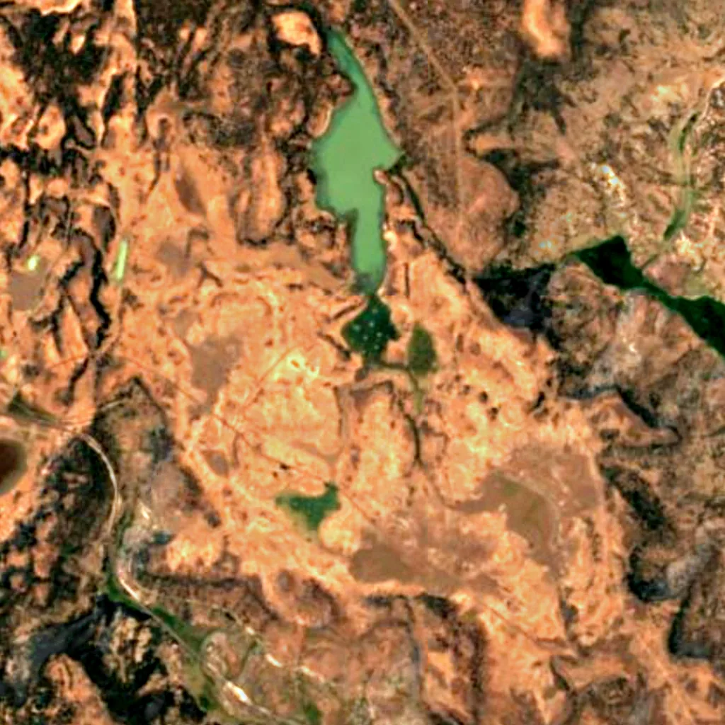 Modoc National Forest seen from above (Sentinel-2)