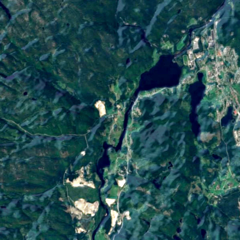 Mollestadeika seen from above (Sentinel-2)