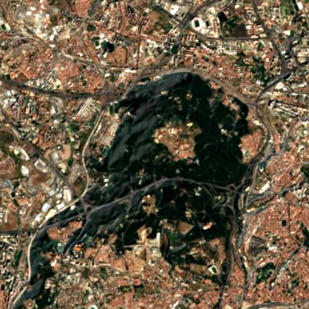 Monsanto Forest Park seen from above (Sentinel-2)