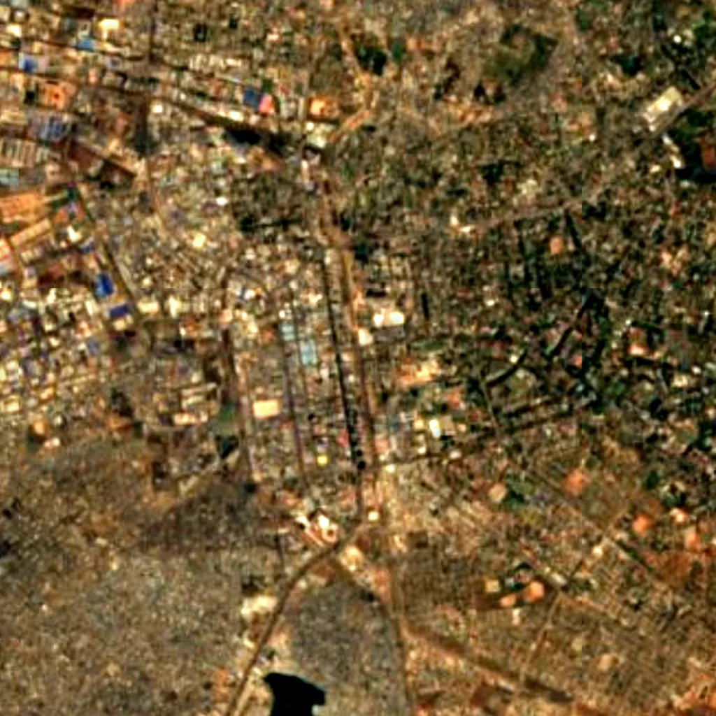 Munda Wanga Trust Botanical Garden seen from above (Sentinel-2)