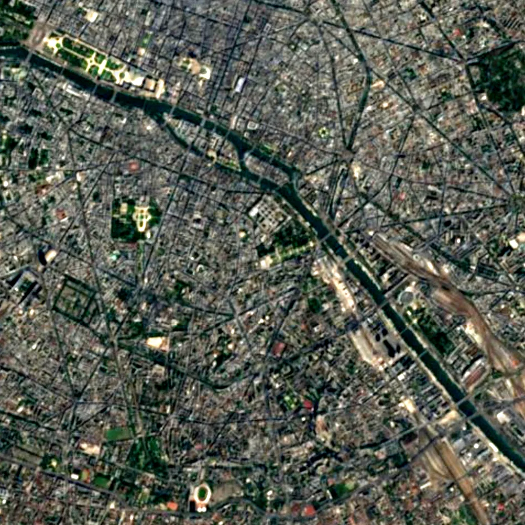 Muséum national d'histoire naturelle seen from above (Sentinel-2)