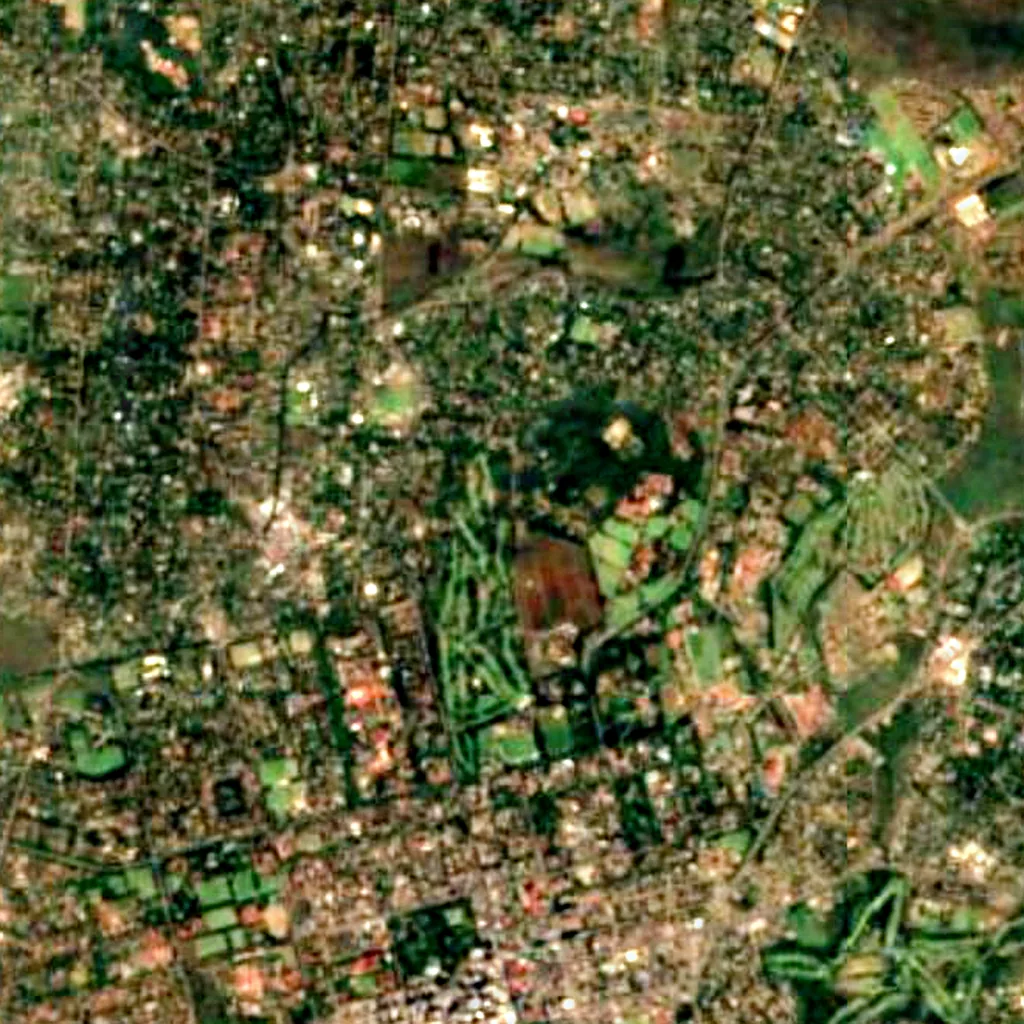 National Botanic Garden seen from above (Sentinel-2)