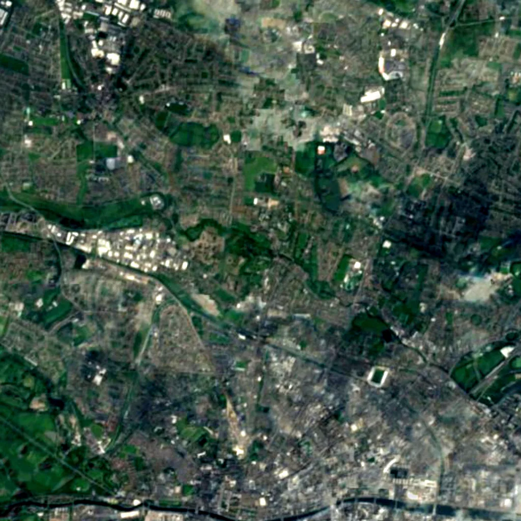 National Botanic Gardens seen from above (Sentinel-2)