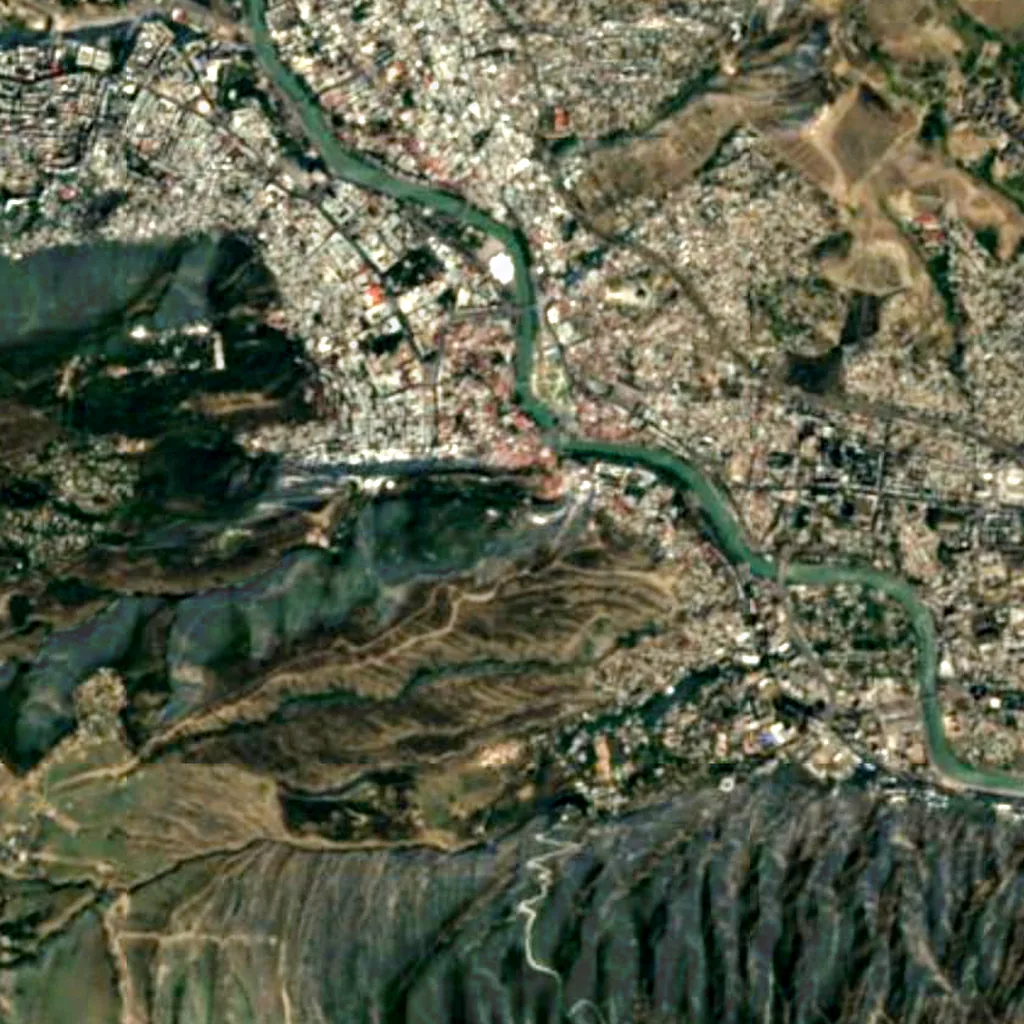 National Botanical Garden of Georgia seen from above (Sentinel-2)