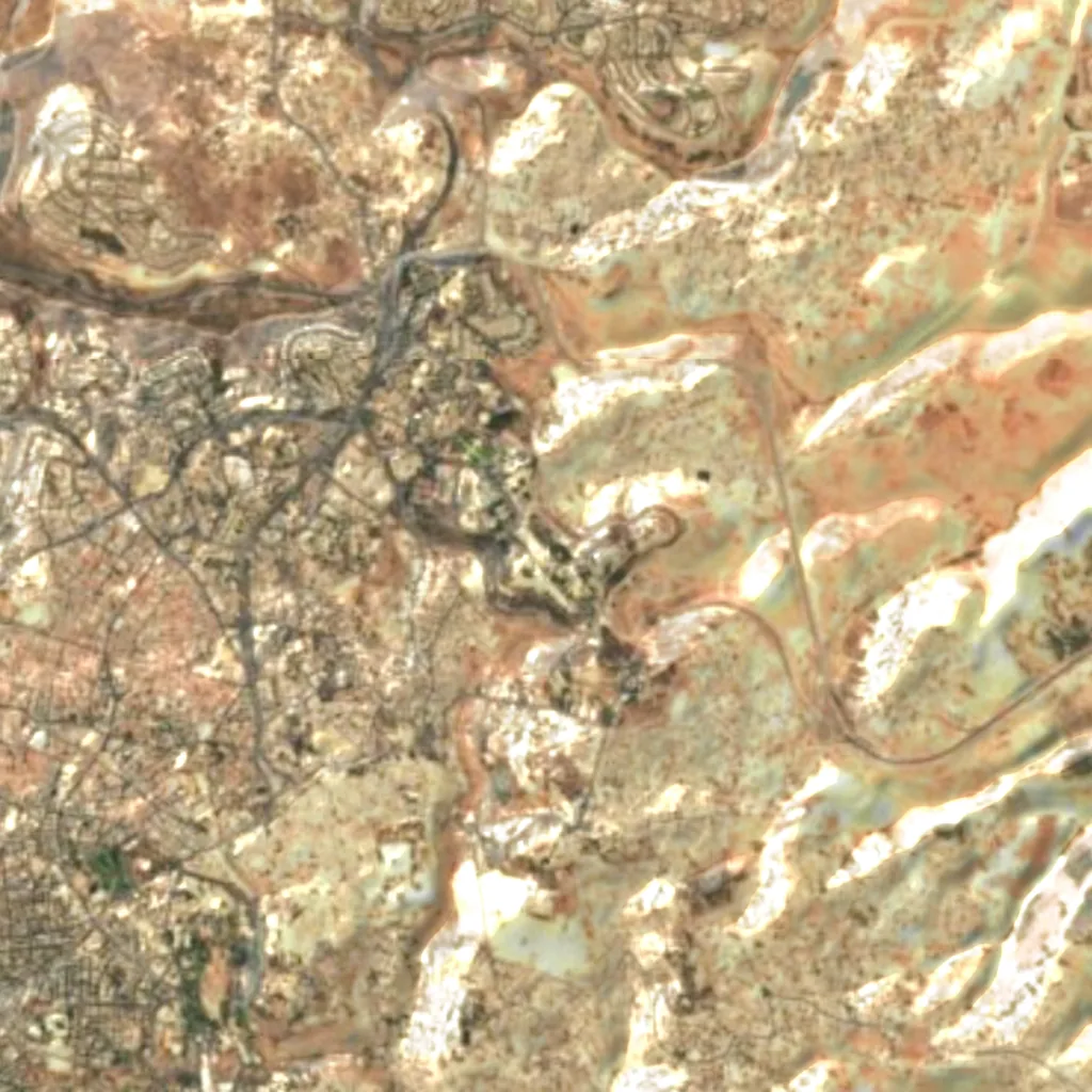 National Botanical Garden of Israel seen from above (Sentinel-2)
