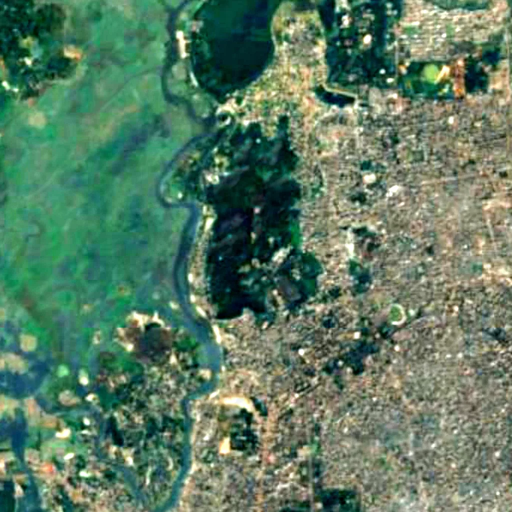 National Botanical Garden seen from above (Sentinel-2)